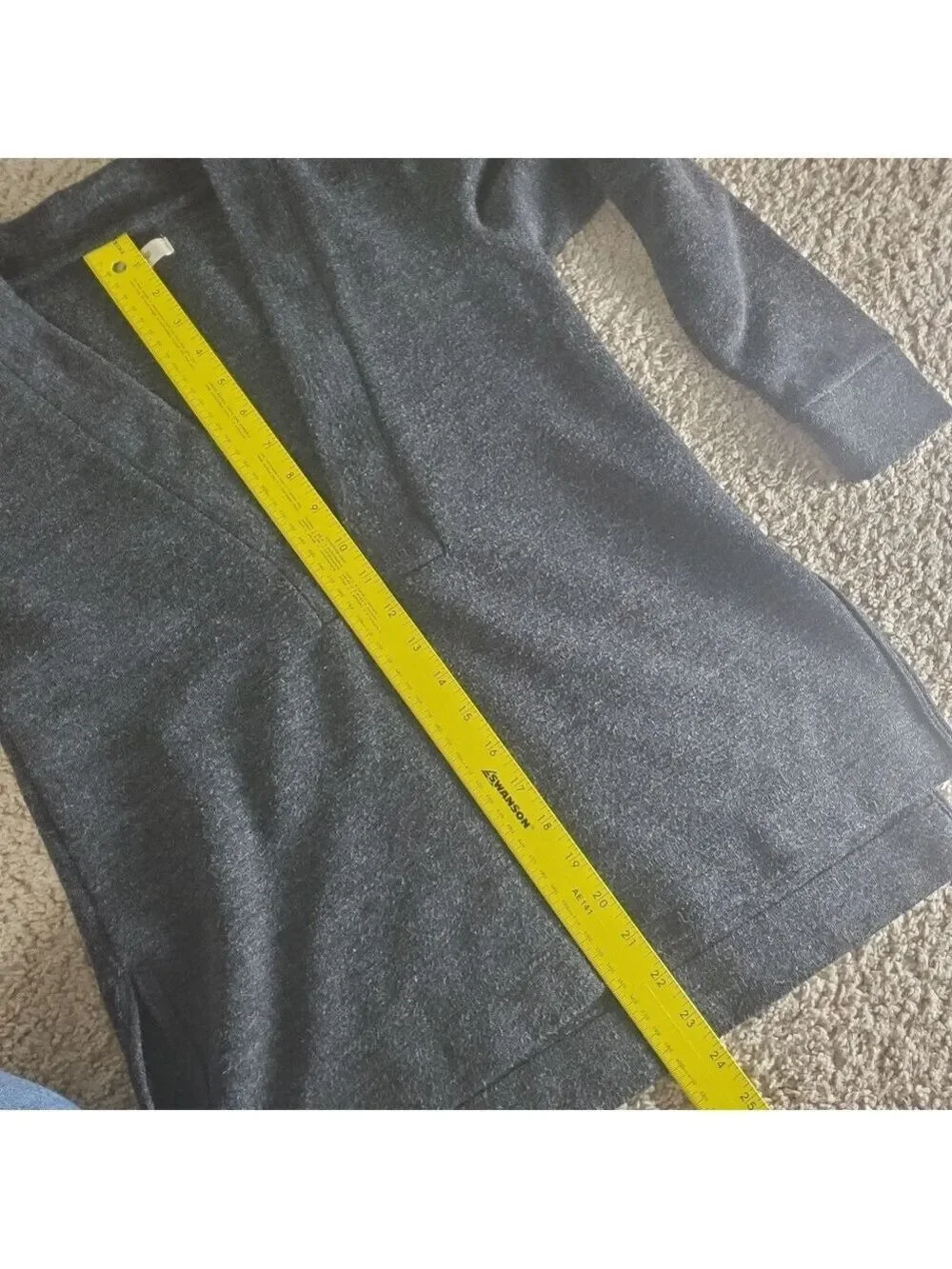 Madewell Low V Pullover Knit Sweater Gray Women's Size Extra Small
